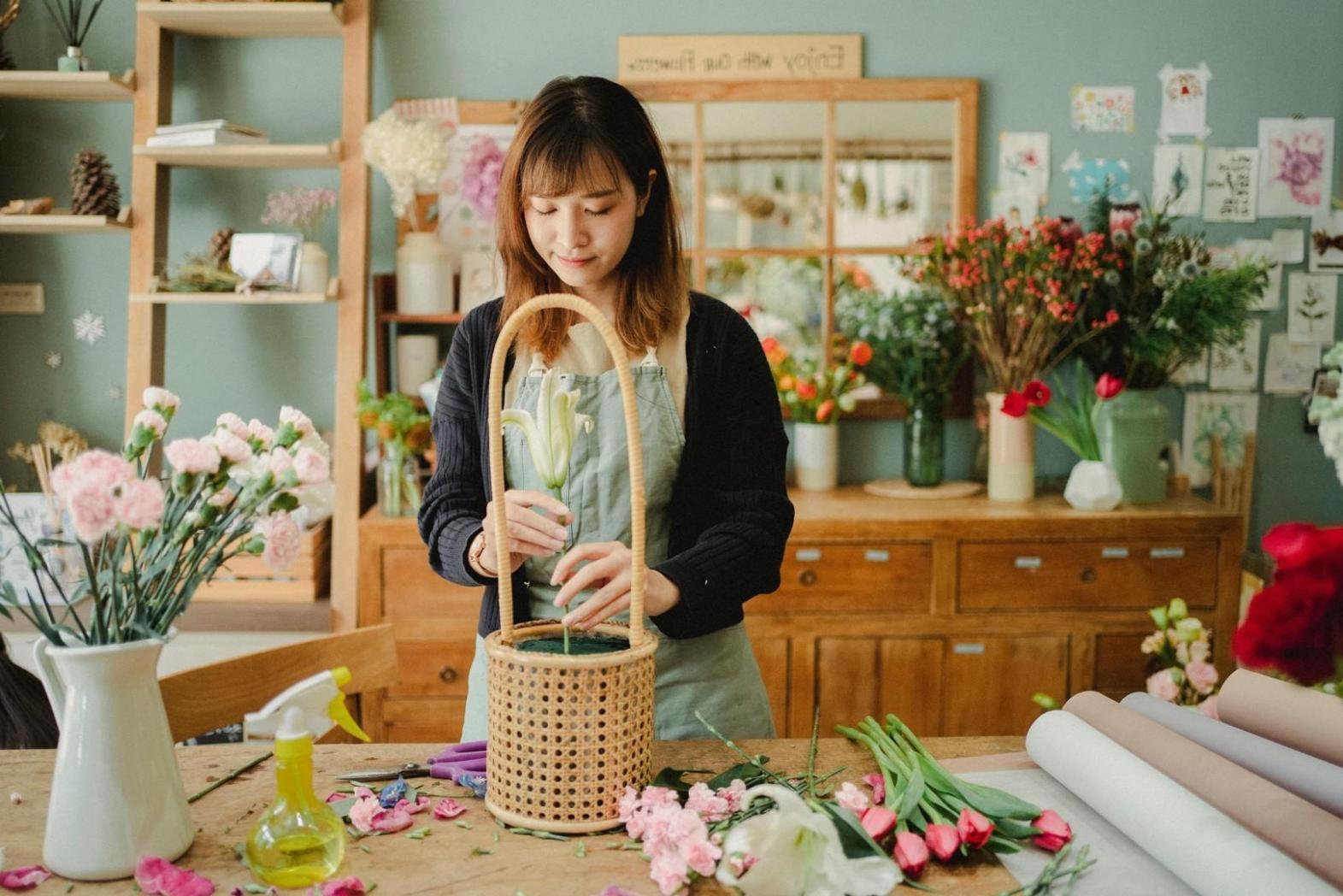 Visualisation technologique des arrangements floraux